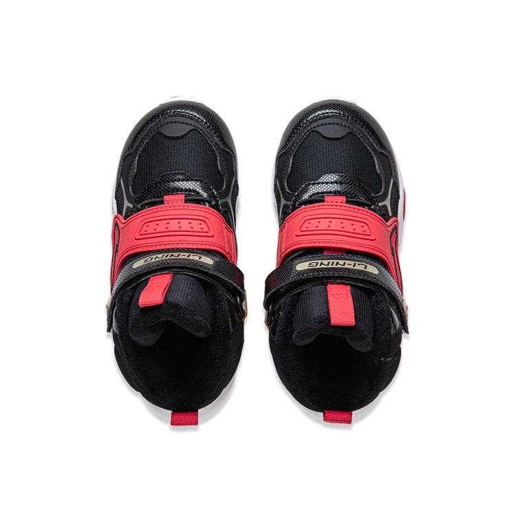 Li Ning Kids Sports Удобная нескользящая износостойкая повседневная обувь Детская повседневная обувь Черный Красный YKNT150-9
