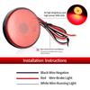 2pcs Tail Stop Brake Lamp LED Rear Bumper Reflector Light For Toyota Highlander 2008 2009 2010 Sequoia ZRR70 Noah Voxy Red Lens