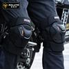 1 пара мотоциклетных наколенников и щитков, черные, регулируемые, защитные накладки на коленную чашечку, броня для мотокросса, гонок, катания на горном велосипеде