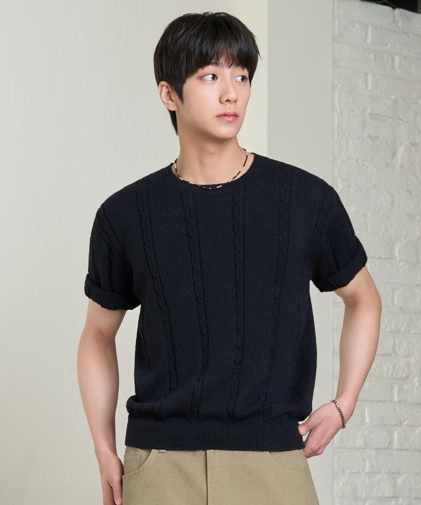 HYOJI 26 Ss Washable Cable Round Crop Knit (6 Colors)