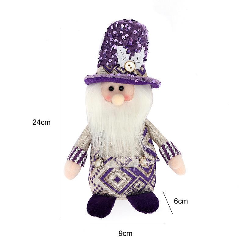 High-end Knitted Christmas Gnome Plush Ornament with Pointed Hat