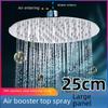 Stainless Steel Adjustable Shower Head Set (6/8/10 Inch) - Rainfall Overhead with Booster Function