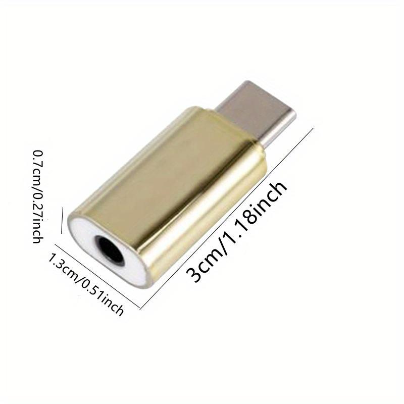 2 шт. Адаптер для наушников Type-C DC3,5 мм на аудиокабель Type-C Аудиоотверстие 3,5 на TYPE-C