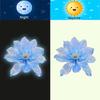 Glow-In-The-Dark Rainbow Blue Flower Toilet Sticker Shiny Crystal Floral Theme Decal Self-Adhesive Removable Bathroom Decoration