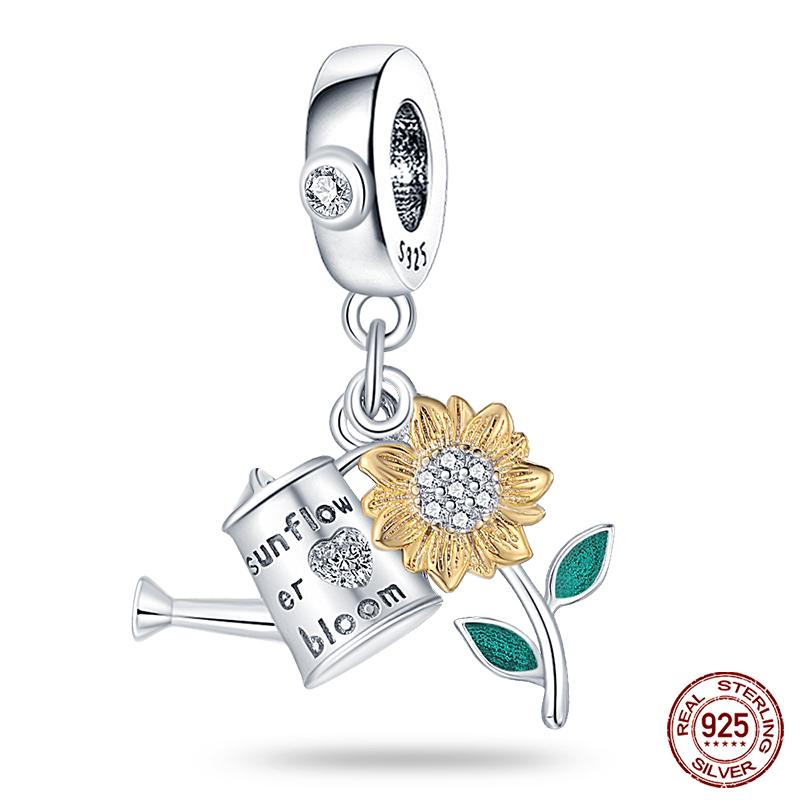 Fit Qikaola Original Bracelet Copper Flower Bird Series Charms Beads For Women Fashion Diy Jewelry Gifts Making