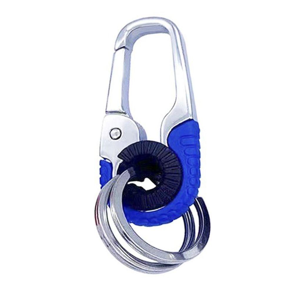 Металлическая пряжка для ключей с двойным кольцом, органайзер для ключей, держатель для автомобильного ключа, аксессуары для брелока