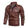 Fashion Bomber Jackets Men Plus Size Leather Motorcycle Coats Zipper Leather Coats Man Biker Jackets