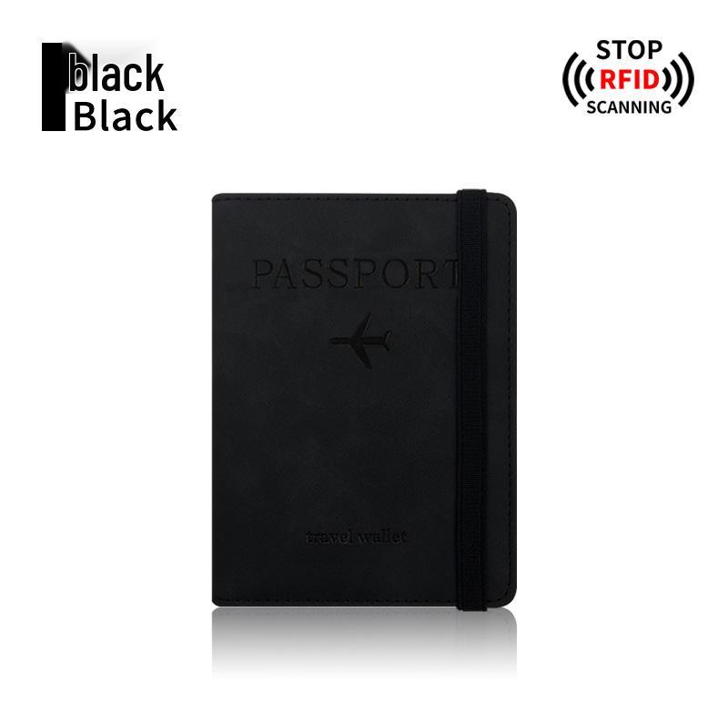 Набор: меняющий цвет держатель для паспорта из ПУ кожи и багажная бирка с RFID-защитой