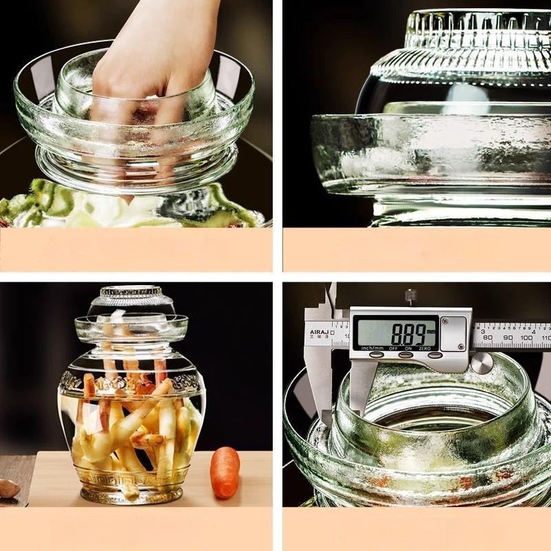 Pickle Jar Food Grade Extra-large Thickened Glass Jar Sealed Jar Pickle Jar Household Sugar Garlic Pickle Jar