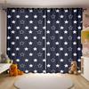 Cartoon Star Moon Print Curtains Dormitory Living Room Bedroom Children's Room Window Decoration Curtains 2 Pieces