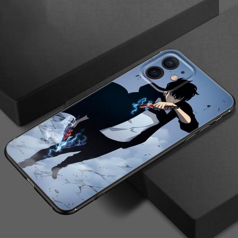 Чехол для телефона с выравниванием аниме Solo для Apple iPhone 13 12 Mini 11 Pro XS Max X XR 8 7 6S 6 Plus SE 2020 5S 5, мягкий черный чехол из ТПУ
