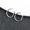 Nose Rings D Shape Hoop Stud Ear Cartilage Piercing Stainless Steel Nostril Jewelry For Women Body
