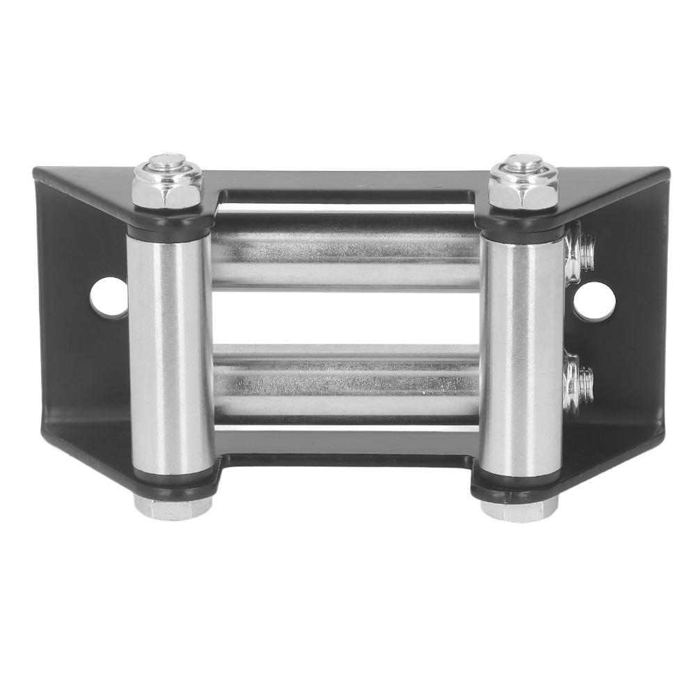 High Strength Steel Roller Fairlead Universal Mount 4 Way Roller Fairlead ATV Winch