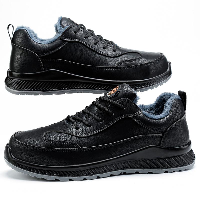 Защитная обувь для труда Мужская противоударная и противопрокольная электрическая утепленная обувь Защитная легкая теплая рабочая хлопковая обувь