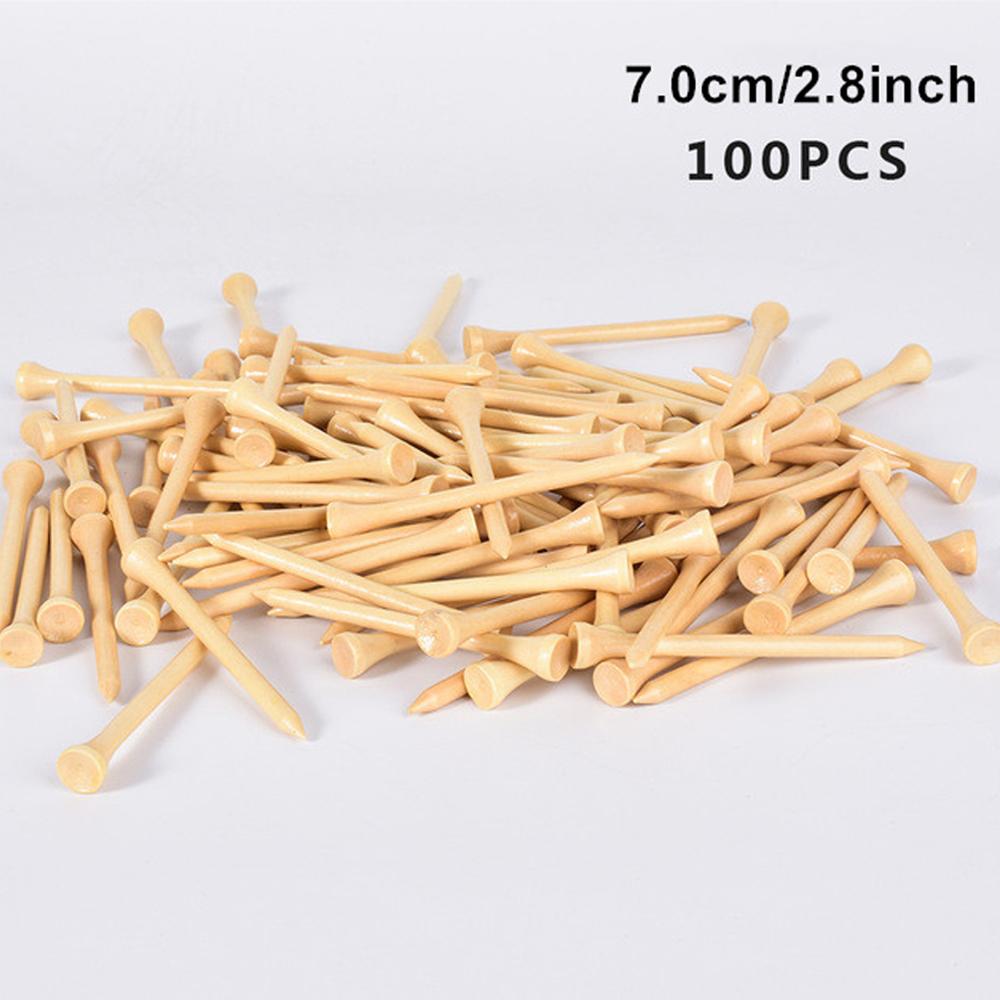 Stronger 4 Size Swing Practice 100Pcs Golf Accessories Golf Training Bamboo Tee Golf Tees