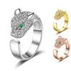 Fashionable Panther Head Opening Adjustable Ring with Gift Box