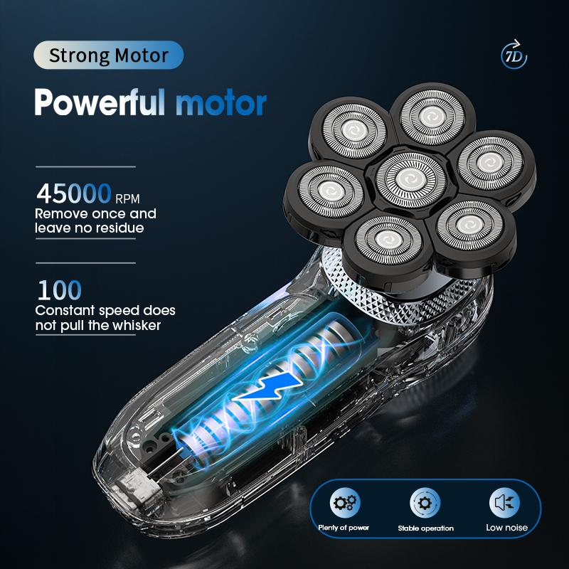 Electric Shaver Men's Body Hair Back Hair Trimmer 6 In 1 Multi-functional Beard Knife Hair Clipper Bald Head Machine