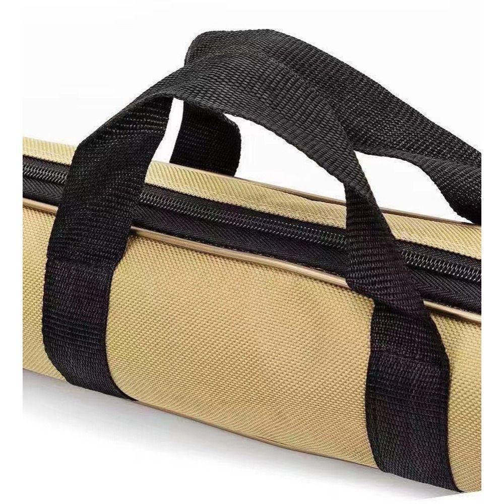 Hand Woven Handle Fishing Rod Case Storage Two Way Zipper Fishing Gear Bag  Storage Umbrella