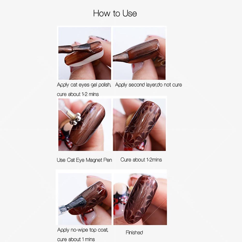 Nail Art Cat Eye Flower Stripe Магнитная ручка DIY 3D Польский УФ-гель Маникюрный инструмент для женщин