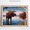 Diamond Painting Full Round Moose Diamond Mosaic Animal Diamond Embroidery