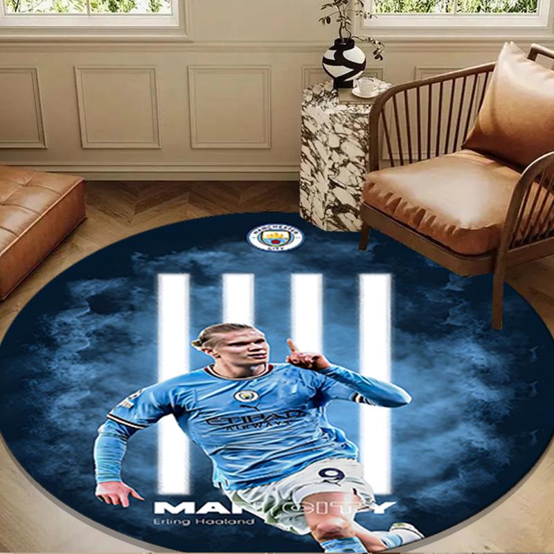 Haaland Round mat, Anti-slip Circle Carpet Chair rug For livingroom,Bedroom, doormat home decor Gift Christmas Gifts