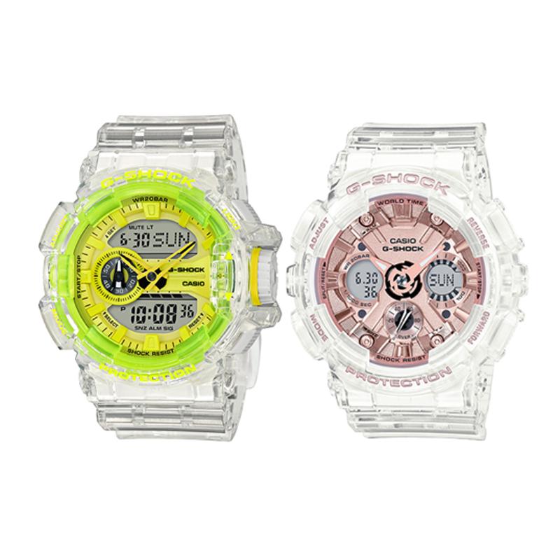 Casio Серия часов-GAGMA классический циферблат с двойным дисплеем и стрелками, кварцевый механизм, полимерный ремешок, японские и корейские часы, GA-400SK-1A9PRS&GMA-S120SR-7A