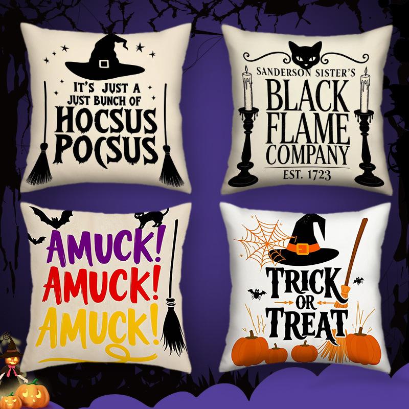 Подушка Серии Хэллоуин Привидение Ведьма С Принтом Подушка Домашняя Подушка для Дивана Наволочка Набор для Украшения Спальни