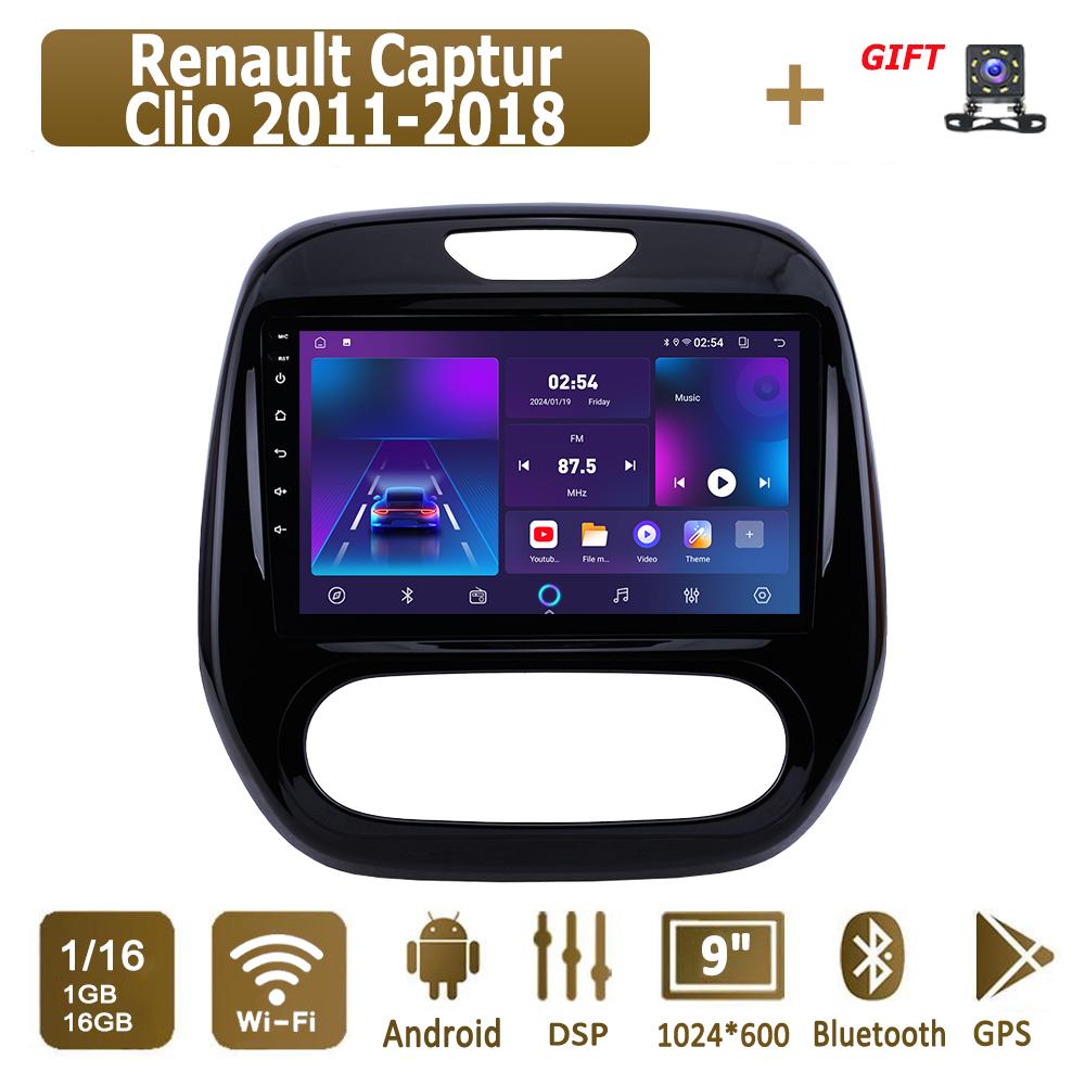 Android Carplay автомобильное радио для Renault Captur Clio 2011-2018 мультимедийный проигрыватель головное устройство стерео GPS навигация BT WIFI 4+64 ГБ