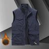 Autumn and Winter Fleece Jacket, Men's Thickened Multi-bag Vest, Warm Vest, Wear Quick-drying Vest On Both Sides