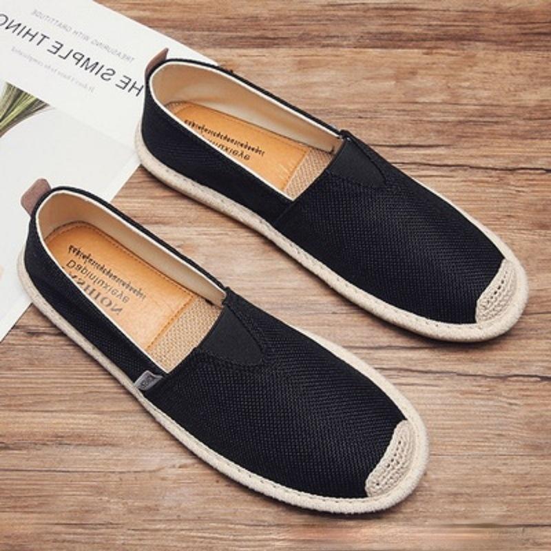 Мужская обувь Old Beijing Cloth Shoes льняная дышащая и удобная повседневная обувь на плоской подошве