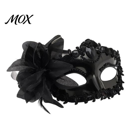 Evening Party Face Mask Half Masquerade for Women, Mesh Flower Rhinestone Venetian Mask, Costumes Accessory Halloween Carnival Prom Ball