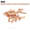 10xMB-15AK M6*25mm MIG MAG Welding Torch Contact Tips Aperture Gas Nozzle Copper