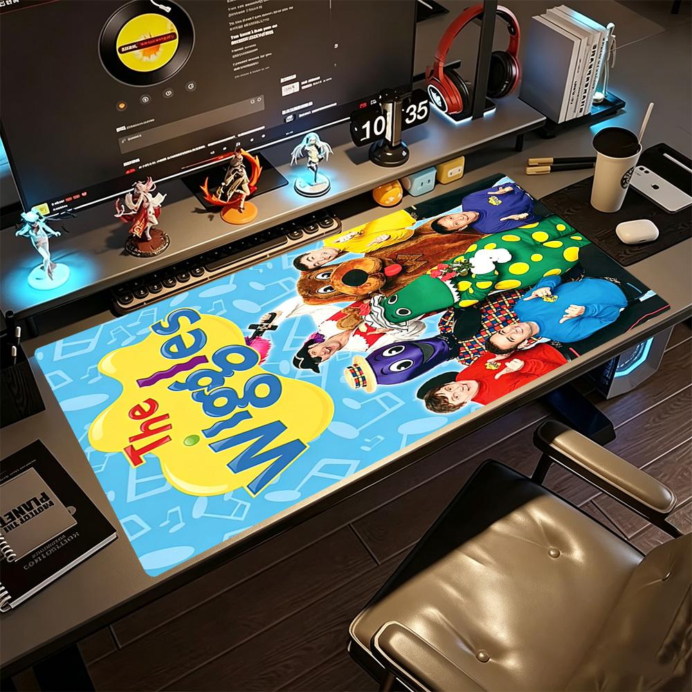 Wiggles Large Mouse Pad Keyboard Pad HD Print Desk Pad Non-Slip Rubber Bottom Computer Decor Item Office Use