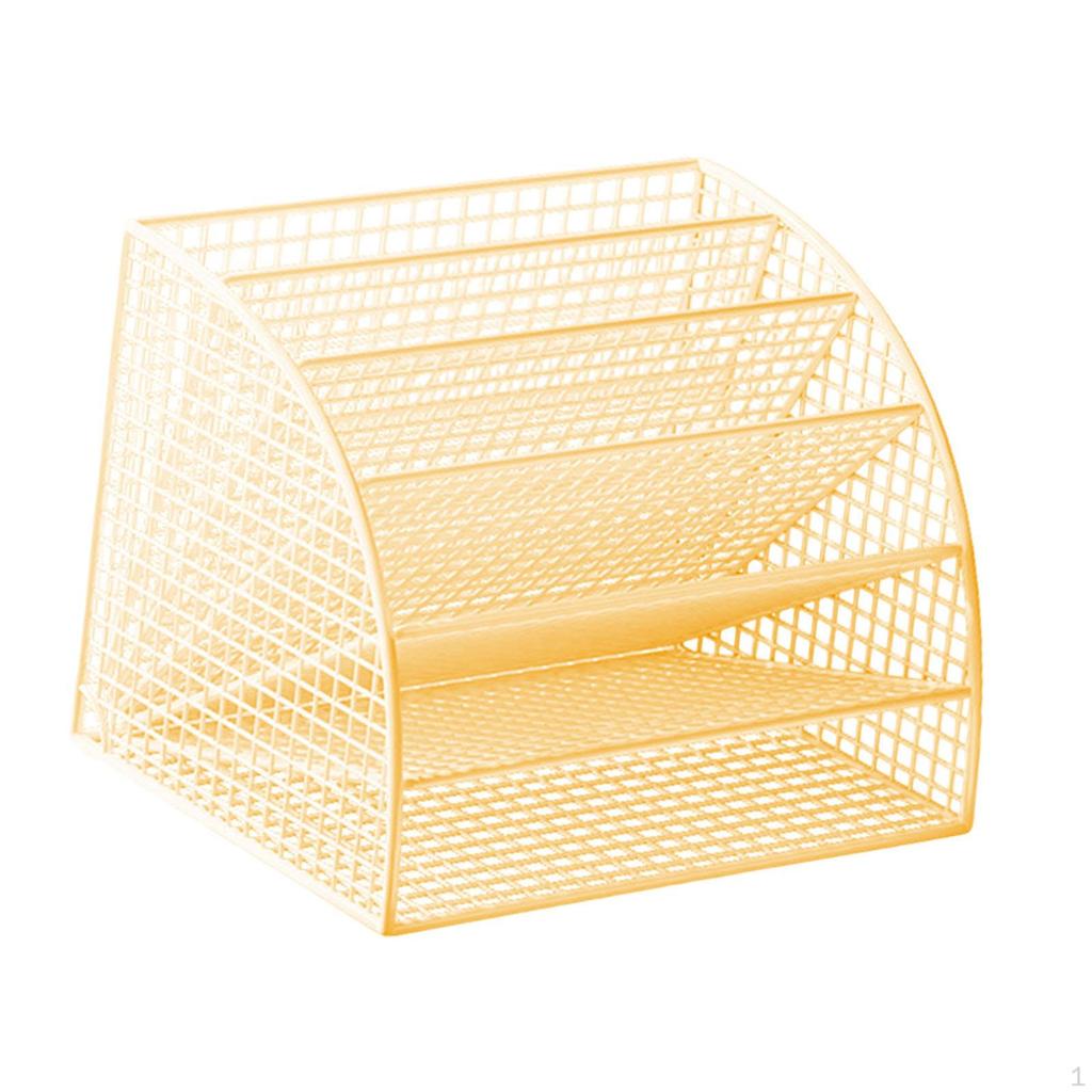 Органайзер для файлов в форме веера, настольная подставка-держатель, 6-ярусная полка, большая вместимость, настольный сортировщик для хранения