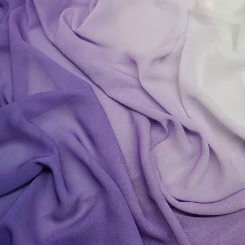 1/3/5M 100D Ombre Chiffon Fabric Gradient Two-tone Color Ombre Fabric For Diy Ancient Hanfu Fabric Dress Performance Costume
