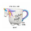 Керамическая кружка Rainbow Horse 3D Unicorn, 400 мл мультяшные кофейные кружки, креативные чашки для завтрака, пара кавайных чашек в подарок на Рождество