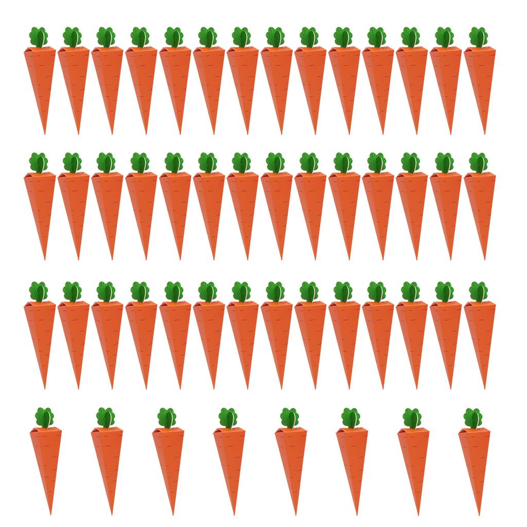50Pieces Carrot Snack Box Gift Boxes Carrot Theme Candy Box Carrot Celebration Box Suitable for Treats and Candy