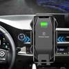 15W Fast Charging Air Vent Phone Bracket Wireless Car Charger Car Phone Holder Mount Auto Clamping 360 Rotation for iPhone 15 14