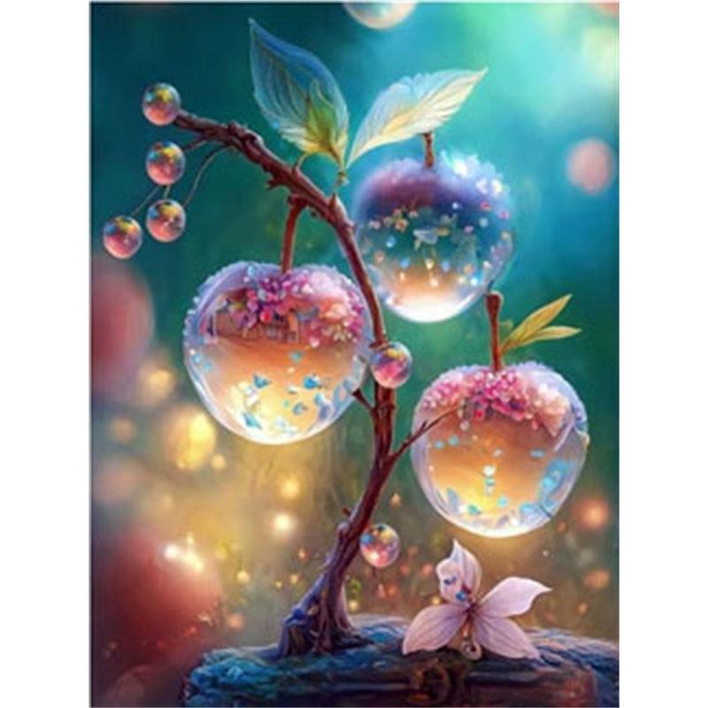 DIY Diamond Painting Cherry Cross Stitch Kit Mosaic Art Diamond Painting Full Circle/Square Diamond Home Decoration