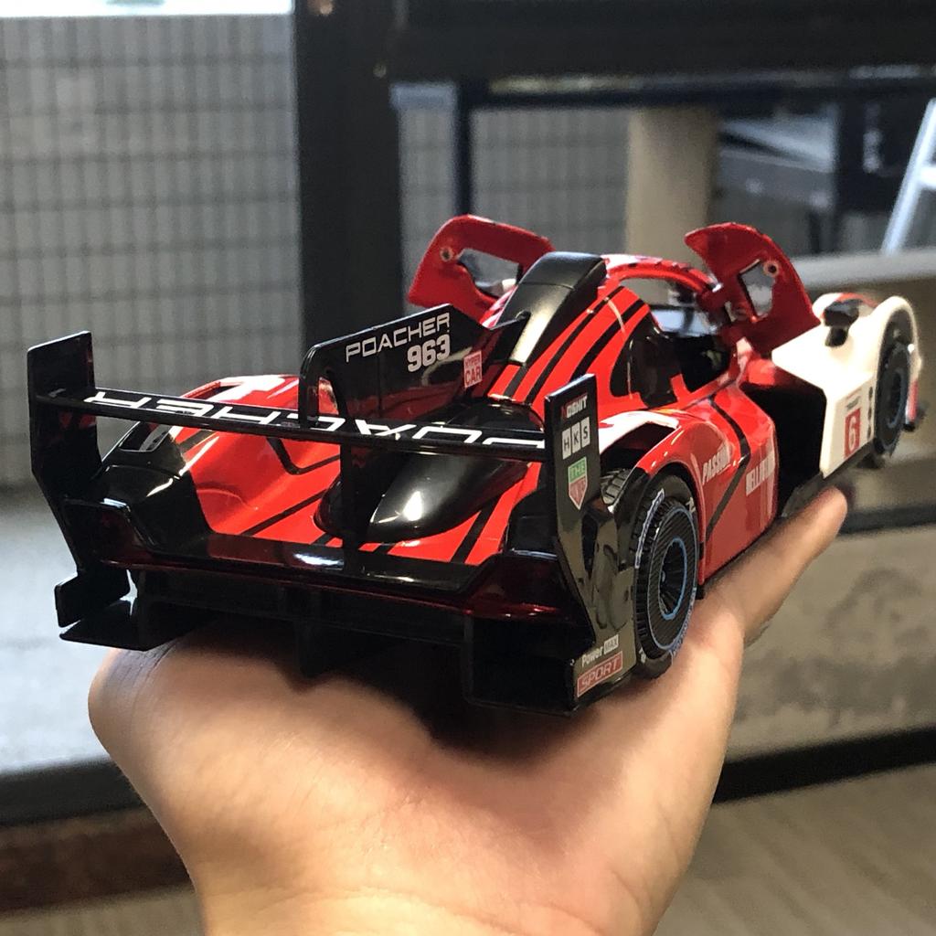 AABKP1 1:22 Porsche 963 LMDh Super Racing Alloy Metal Diecast Model Car Desktop Display Ornaments Children Toy Car Holiday Present Toys