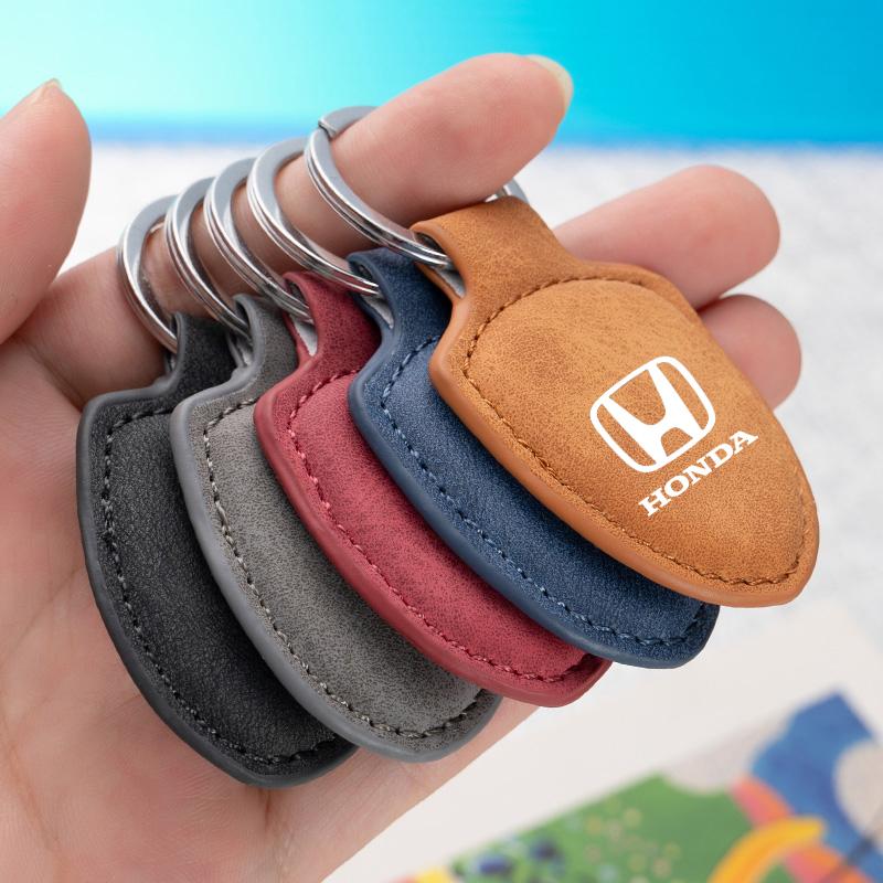 Suede Car Keychain Key Chain Pendant Gift Auto Accessories For Honda Civic Fit Accord CRV Spirior GIENIA Odyssey CITY Envix Jade XK6