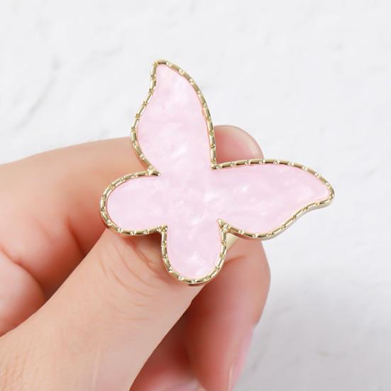 Ring Palette Universal Easy To Clean Golden Color Edge Nail Art Board Ring Plate for Mixing Foundations