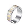 Titanium Steel Interdental Gold Six Character Mantra Ring Retro Frosted Six Character Great Ming Mantra Ring