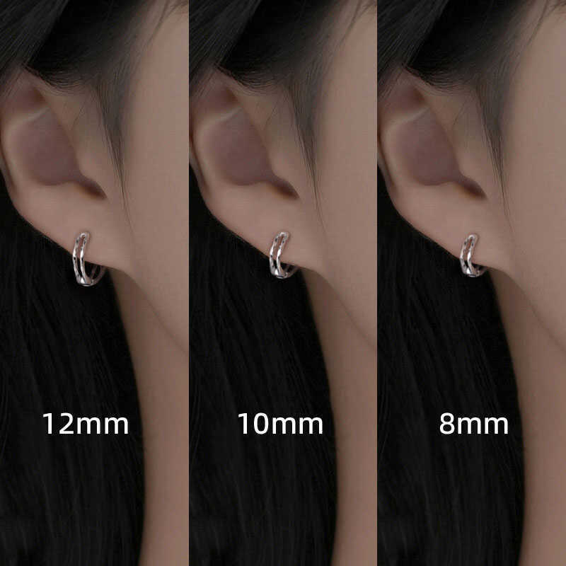 ANENJERY Двухслойные серьги-кольца Mobius Twist Plain, летние модные серьги для женщин высокого класса для поездок на работу