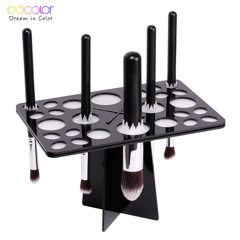 Docolor 26 Holes Makeup Brush Holder Air Drying Rack Multifunction Organizer Shelf Cosmetic Storage Tool Make Up Brusher Stand