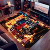 1PC Custom Name Fire Truck Adventure Theme Floor Mat Ideal for Living Room, Game Rooms, Office, Bedroom, Office Floor Mat , Floor Mats for Home