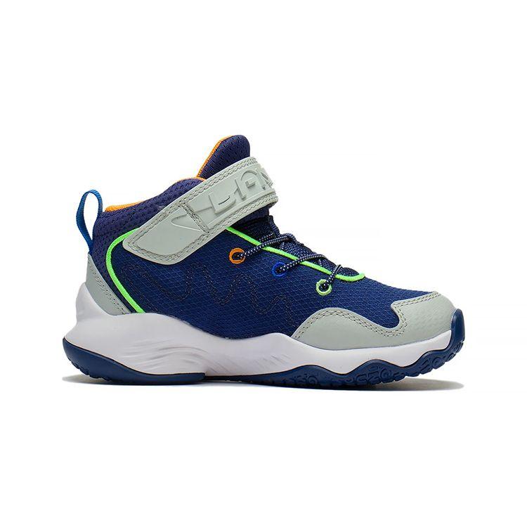 Li Ning Kids Pioneer Team 2.5 Удобная универсальная нескользящая амортизирующая износостойкая повседневная обувь Детская повседневная обувь темно-синего цвета YKNS092-5