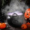 2Pcs Halloween Candy Bucket Large Witch Cauldron Black Plastic Kettle Halloween Pot Snack Container for Party Favors Cosplay Events
