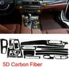 For 2011-2017 BMW 5 Series F10 F18 Interior DIY Trim Stickers Carbon Fiber Style