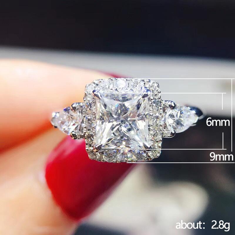 Huitan Simple Style Women Ring Inlaid Bright Princess CZ Fashion Party Daily Versatile Accessories Fancy Wedding Low-key Jewelry